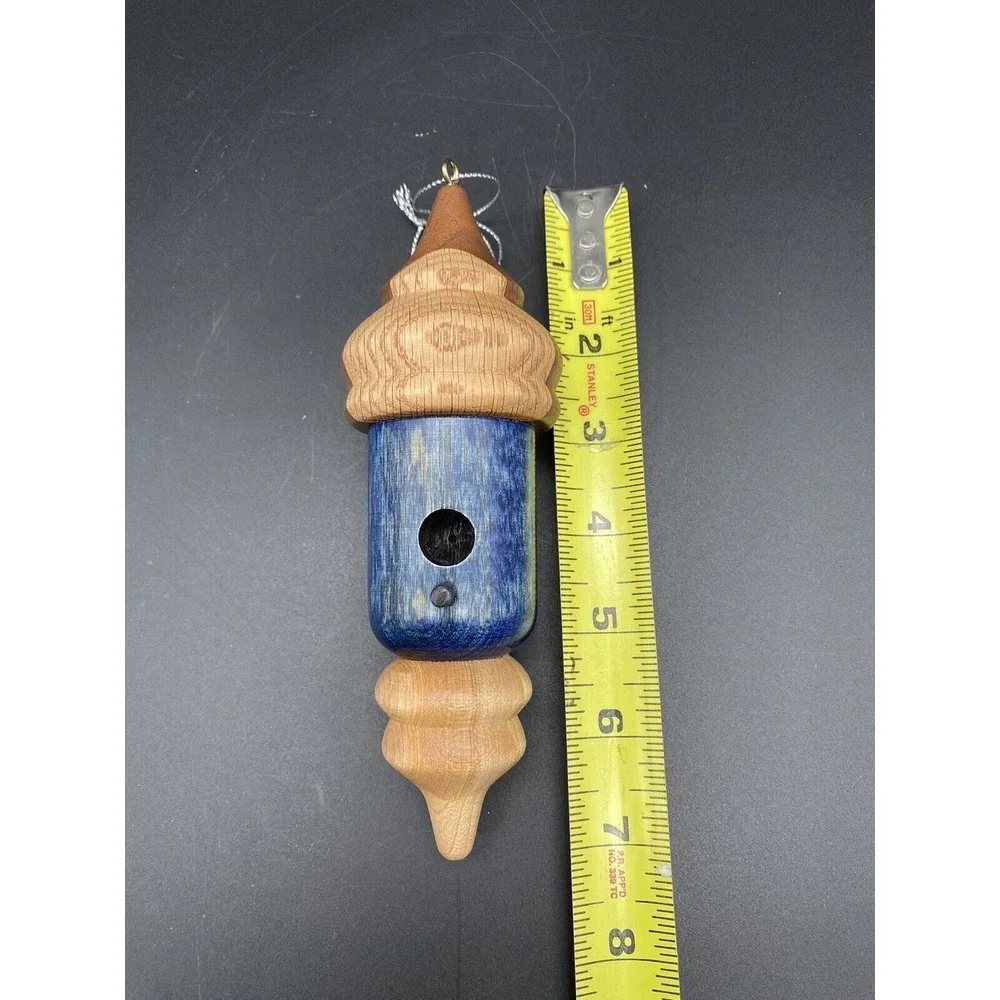 Hand‎ Turned Wooden Birdhouse Ornament